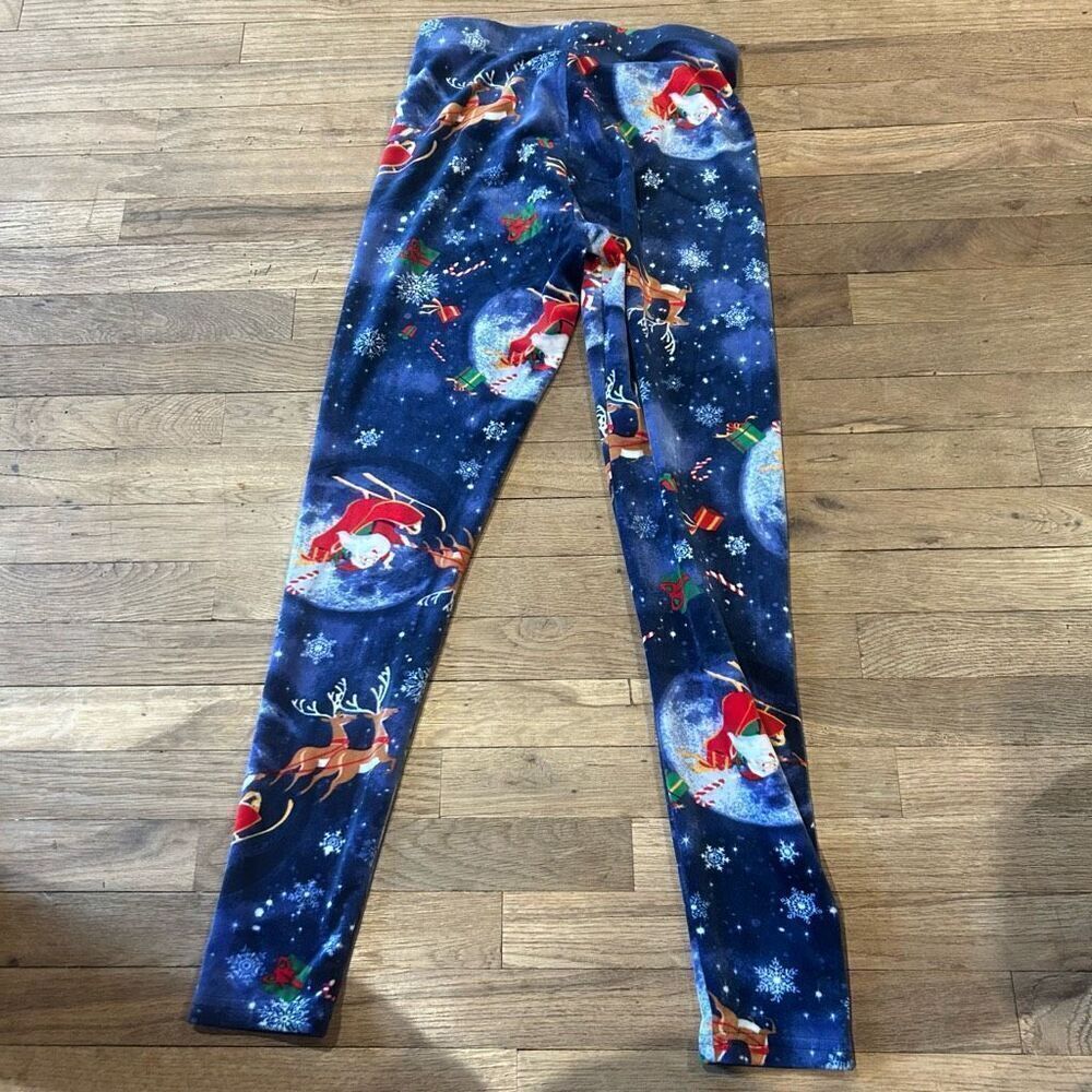 Bundle holiday Christmas leggings size medium - Picture 3 of 11